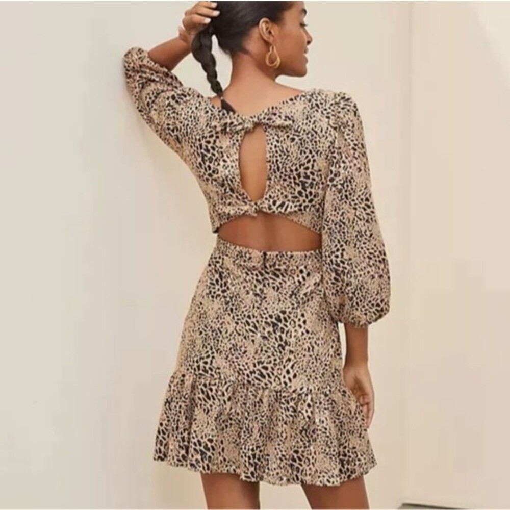 Maeve Knit Cutout Back Lined Mini Dress